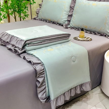 91家纺网 家纺一手货源 找家纺 （总）新20 经年2025年水洗真丝韩版夏被四件套一世系列