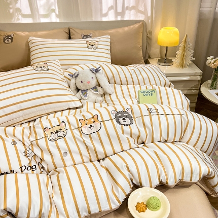 91家纺网 家纺一手货源 找家纺 （总）新23 经年2025年 水洗真丝四件套 好伙伴系列