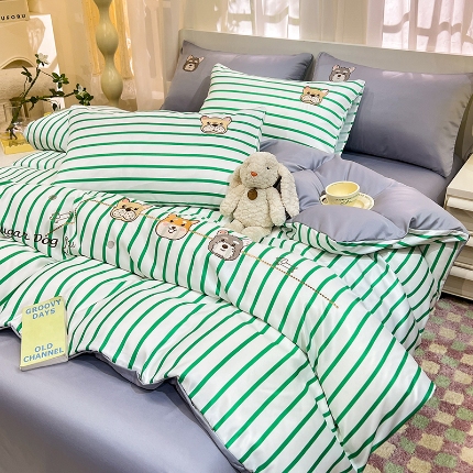 91家纺网 家纺一手货源 找家纺 （总）新23 经年2025年 水洗真丝四件套 好伙伴系列