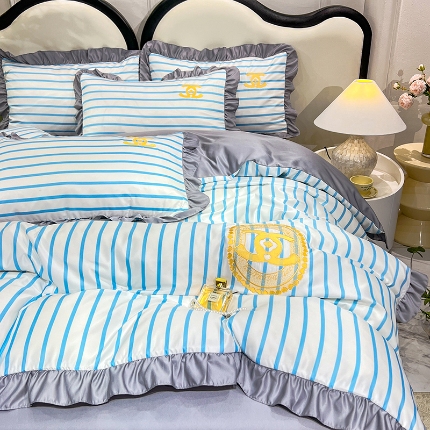 91家纺网 家纺一手货源 找家纺 （总）新21 经年2025年 水洗真丝韩版四件套浅夏系列