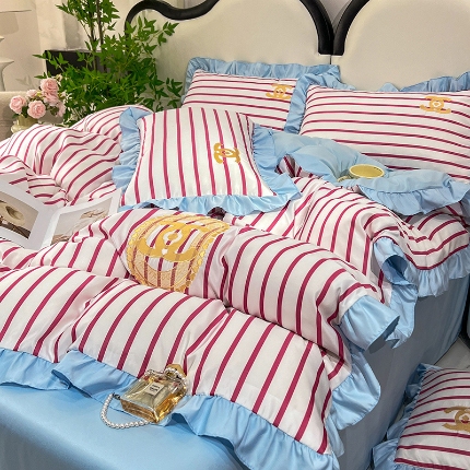 91家纺网 家纺一手货源 找家纺 （总）新21 经年2025年 水洗真丝韩版四件套浅夏系列