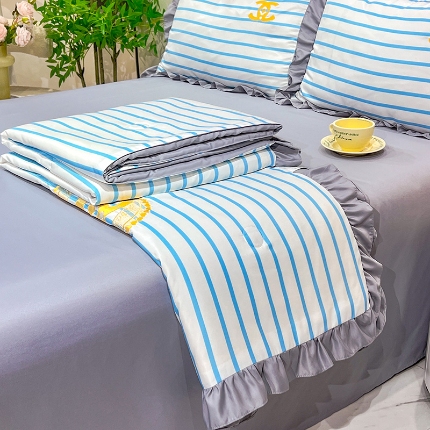 91家纺网 家纺一手货源 找家纺 （总）新22 经年2025年 水洗真丝韩版夏被四件套浅夏系列