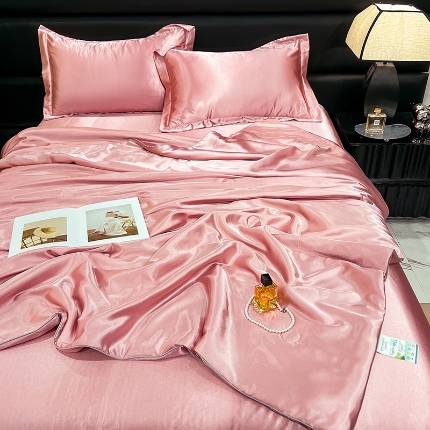 91家纺网 家纺一手货源 找家纺 （总）新18 经年2025年 夏季丝绸真丝手感水洗真丝夏被四件套