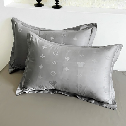 91家纺网 家纺一手货源 找家纺 （总）2025品乐100支长绒棉高档全棉提花枕套一对装