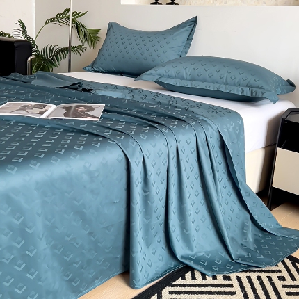 91家纺网 家纺一手货源 找家纺 （总）2025品乐100支长绒棉提花纯色床单