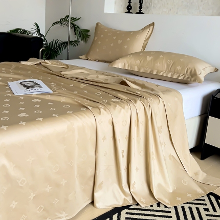 91家纺网 家纺一手货源 找家纺 （总）2025品乐100支长绒棉提花纯色床单