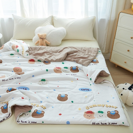 91家纺网 家纺一手货源 找家纺 （总）梦恬佳-2024新款A类水洗双层纱夏凉被