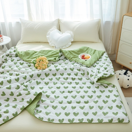 91家纺网 家纺一手货源 找家纺 （总）梦恬佳-2024新款A类水洗双层纱夏凉被