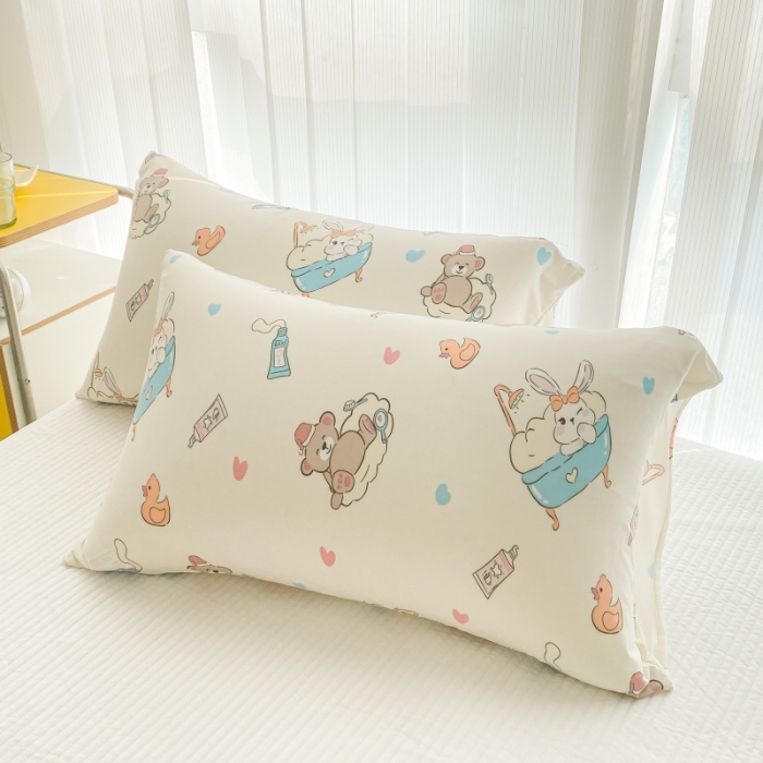 91家纺网 家纺一手货源 找家纺 寐眠家纺 2024新款A类母婴级针织棉印花大豆夏被 长耳兔