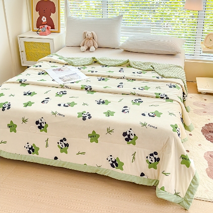 91家纺网 家纺一手货源 找家纺 （总）【苏东来】2024印花凉感丝冰豆豆被夏被被子夏凉被空调被凉豆豆被小竺棉泡泡棉双层纱夏被