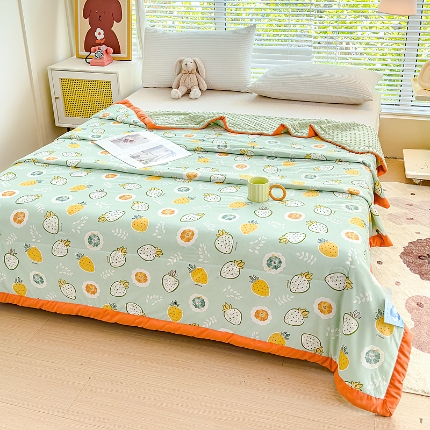 91家纺网 家纺一手货源 找家纺 （总）【苏东来】2024印花凉感丝冰豆豆被夏被被子夏凉被空调被凉豆豆被小竺棉泡泡棉双层纱夏被