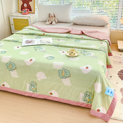 91家纺网 家纺一手货源 找家纺 （总）【苏东来】2024印花凉感丝冰豆豆被夏被被子夏凉被空调被凉豆豆被小竺棉泡泡棉双层纱夏被