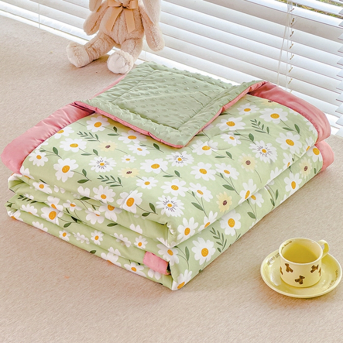 91家纺网 家纺一手货源 找家纺 （总）【苏东来】2024印花凉感丝冰豆豆被夏被被子夏凉被空调被凉豆豆被小竺棉泡泡棉双层纱夏被