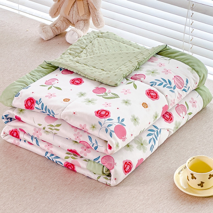 91家纺网 家纺一手货源 找家纺 （总）【苏东来】2024印花凉感丝冰豆豆被夏被被子夏凉被空调被凉豆豆被小竺棉泡泡棉双层纱夏被