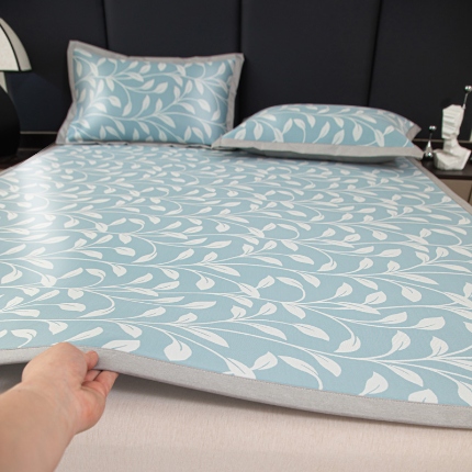 91家纺网 家纺一手货源 找家纺 （总）昊川家纺 2025新款A类提花真冷感PE凉豆豆古法汉方养生凉席