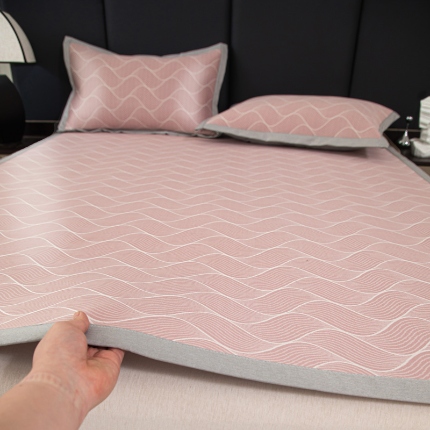 91家纺网 家纺一手货源 找家纺 （总）昊川家纺 2025新款A类提花真冷感PE凉豆豆古法汉方养生凉席