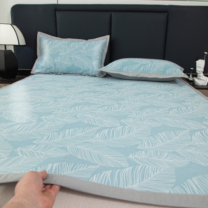 91家纺网 家纺一手货源 找家纺 （总）昊川家纺 2025新款A类提花真冷感PE凉豆豆古法汉方养生凉席