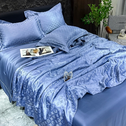 91家纺网 家纺一手货源 找家纺 （总）新26 经年2025年 水洗真丝提花夏被四件套 直播爆款 格林系列