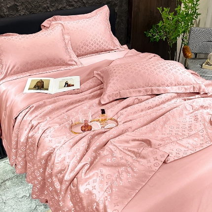 91家纺网 家纺一手货源 找家纺 （总）新26 经年2025年 水洗真丝提花夏被四件套 直播爆款 格林系列