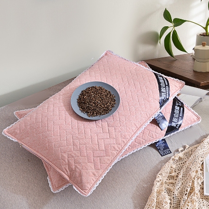 91家纺网 家纺一手货源 找家纺 （总）兴丝露枕芯 全棉荞麦枕芯48x74cm 全荞麦壳枕芯 全荞麦枕 全棉绗绣荞麦枕头 荞麦壳枕  保健护颈枕  夏凉枕头