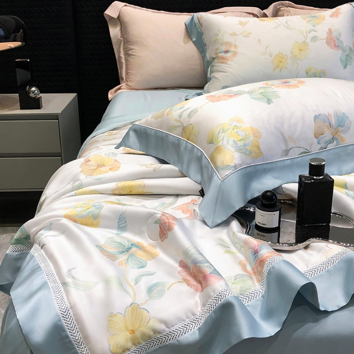 91家纺网 家纺一手货源 找家纺 （总）黑白森林2024款 60S支兰精天丝数码印花夏被