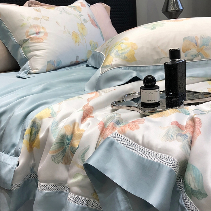 91家纺网 家纺一手货源 找家纺 （总）黑白森林2024款 60S支兰精天丝数码印花夏被