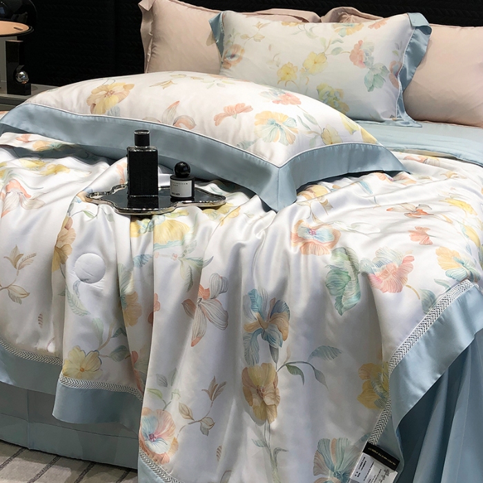 91家纺网 家纺一手货源 找家纺 （总）黑白森林2024款 60S支兰精天丝数码印花夏被