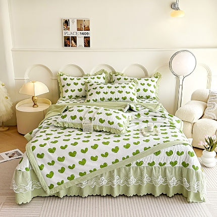 91家纺网 家纺一手货源 找家纺 （总）2025春夏A类母婴级泡泡纱床盖款夏被四件套泡泡棉小竺棉双层纱棉麻纯棉全棉夏被四件套纯棉全棉夏被四件套 