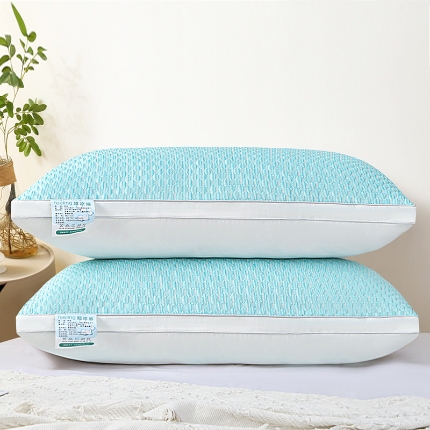 91家纺网 家纺一手货源 找家纺 兴丝露枕芯 凉感丝豆豆羽丝枕 全棉羽丝绒枕头 舒适枕 立体枕 双边枕 春夏枕头 夏季凉感枕