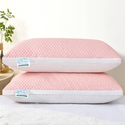 91家纺网 家纺一手货源 找家纺 兴丝露枕芯 凉感丝豆豆羽丝枕 全棉羽丝绒枕头 立体枕 双边枕 春夏枕头 夏季凉感枕 舒适枕