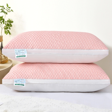 91家纺网 家纺一手货源 找家纺 兴丝露枕芯 凉感丝豆豆羽丝枕 全棉羽丝绒枕头 立体枕 双边枕 春夏枕头 夏季凉感枕 舒适枕