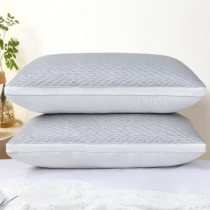 91家纺网 家纺一手货源 找家纺 兴丝露枕芯 凉感丝豆豆羽丝枕 全棉羽丝绒枕头 立体枕 双边枕 春夏枕头 夏季凉感枕 舒适枕