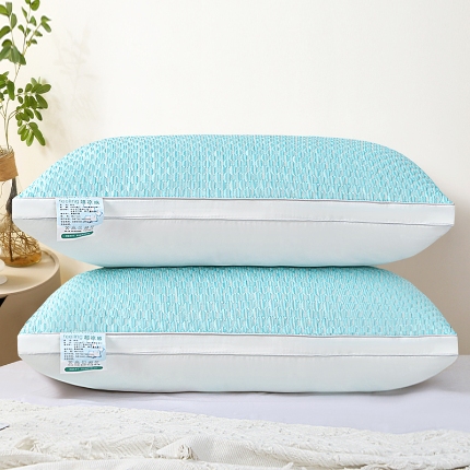 91家纺网 家纺一手货源 找家纺 兴丝露枕芯 凉感丝豆豆羽丝枕 全棉羽丝绒枕头 立体枕 双边枕 春夏枕头 夏季凉感枕 舒适枕