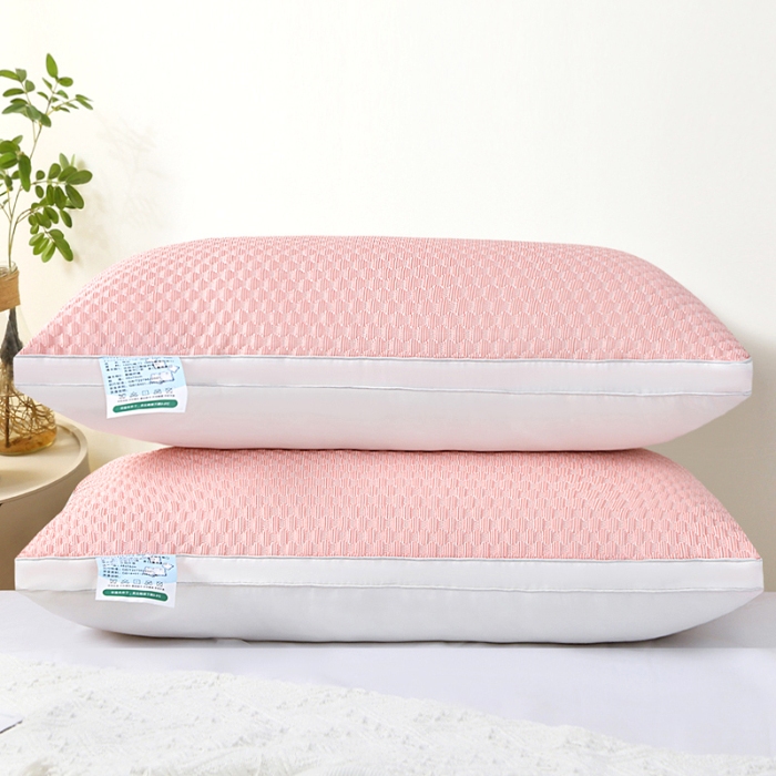 91家纺网 家纺一手货源 找家纺 兴丝露枕芯 凉感丝豆豆羽丝枕 全棉羽丝绒枕头 立体枕 双边枕 春夏枕头 夏季凉感枕 舒适枕