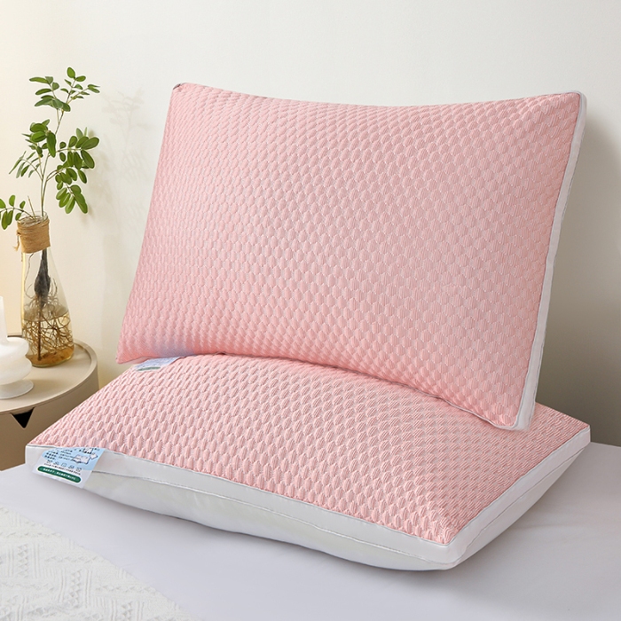 91家纺网 家纺一手货源 找家纺 兴丝露枕芯 凉感丝豆豆羽丝枕 全棉羽丝绒枕头 立体枕 双边枕 春夏枕头 夏季凉感枕 舒适枕