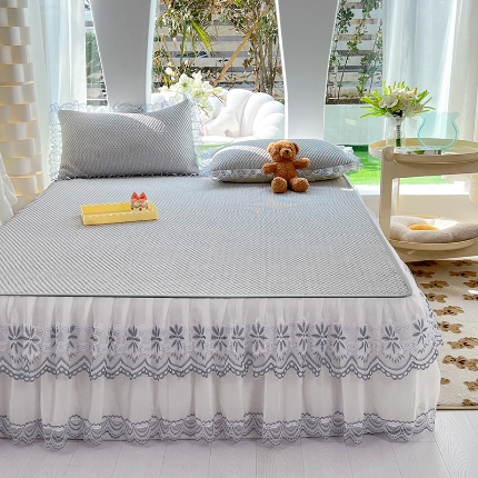 91家纺网 家纺一手货源 找家纺 （总）17 经年2025年凉席 3D豆豆席床裙款 直播爆款