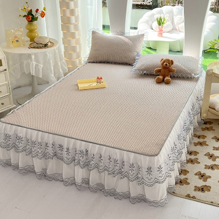 91家纺网 家纺一手货源 找家纺 （总）17 经年2025年凉席 3D豆豆席床裙款 直播爆款