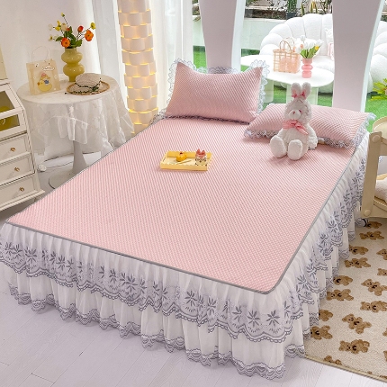 91家纺网 家纺一手货源 找家纺 （总）17 经年2025年凉席 3D豆豆席床裙款 直播爆款