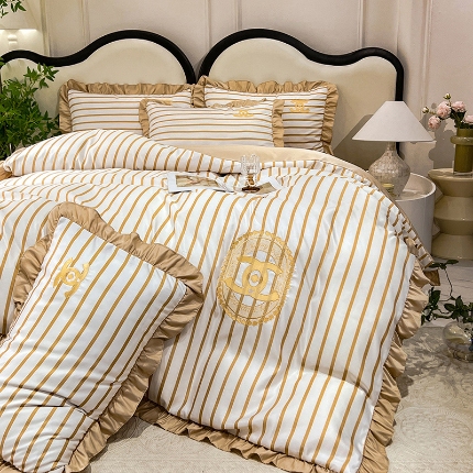 91家纺网 家纺一手货源 找家纺 （总）新21 经年2025年 水洗真丝韩版四件套直播爆款 浅夏系列