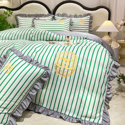 91家纺网 家纺一手货源 找家纺 （总）新21 经年2025年 水洗真丝韩版四件套直播爆款 浅夏系列