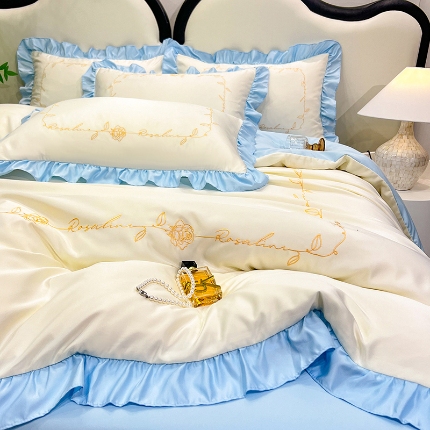 91家纺网 家纺一手货源 找家纺 （总）新19 经年2025年水洗真丝韩版四件套 直播爆款 一世系列