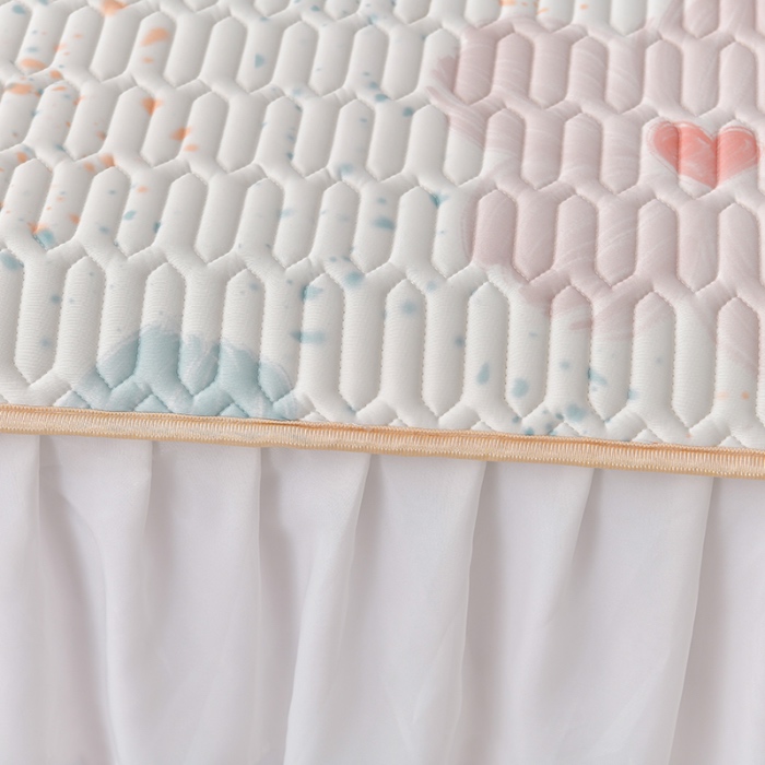 91家纺网 家纺一手货源 找家纺 民新家纺 2024新款凉感丝乳胶床裙凉席 繁花相见