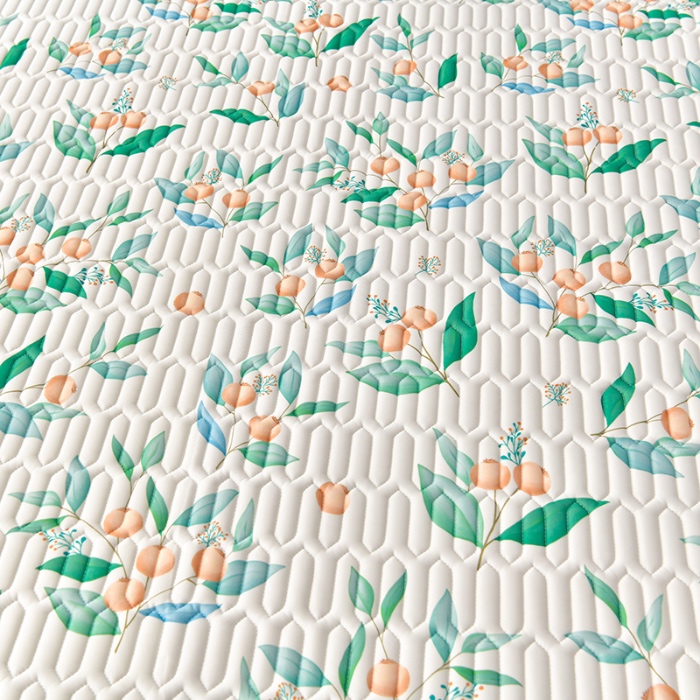 91家纺网 家纺一手货源 找家纺 民新家纺 2024新款凉感丝乳胶床裙凉席 硕果累累