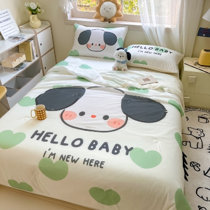 91家纺网 家纺一手货源 找家纺 （总）九花鹿2024新款A类大版凉感丝夏凉被空调被