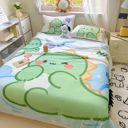 91家纺网 家纺一手货源 找家纺 （总）九花鹿2024新款A类大版凉感丝夏凉被空调被