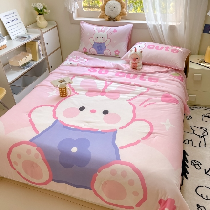 91家纺网 家纺一手货源 找家纺 （总）九花鹿2024新款A类大版凉感丝夏凉被空调被