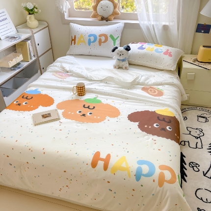 91家纺网 家纺一手货源 找家纺 （总）九花鹿2024新款A类大版凉感丝夏凉被空调被