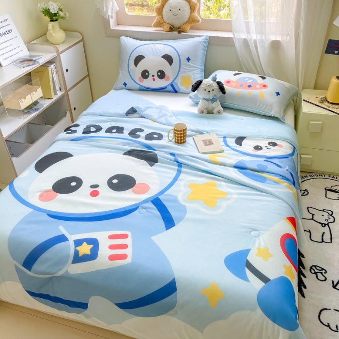 91家纺网 家纺一手货源 找家纺 （总）九花鹿2024新款A类大版凉感丝夏凉被空调被