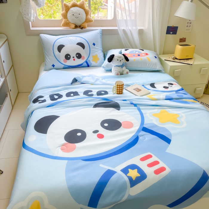 91家纺网 家纺一手货源 找家纺 （总）九花鹿2024新款A类大版凉感丝夏凉被空调被