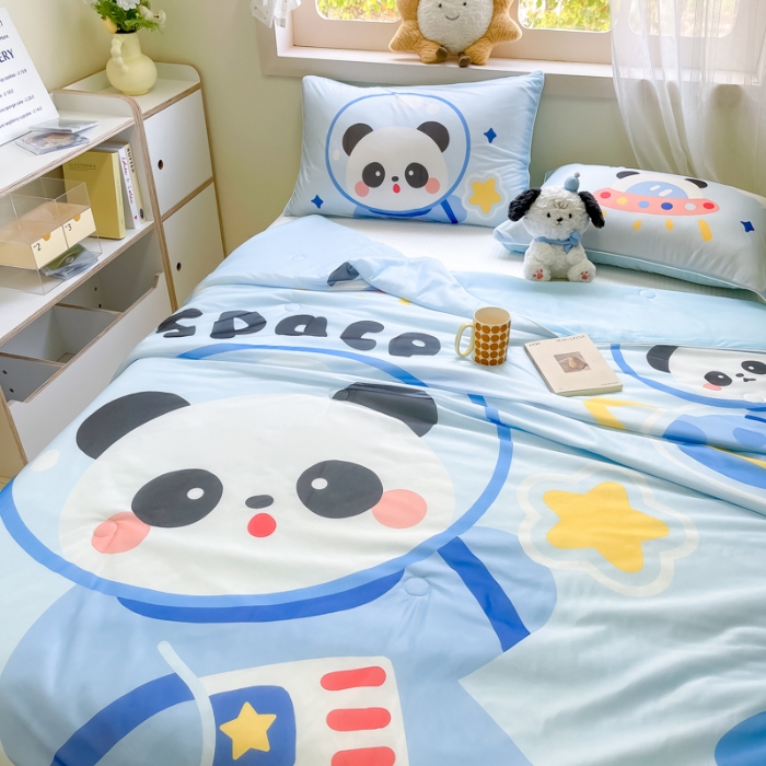 91家纺网 家纺一手货源 找家纺 （总）九花鹿2024新款A类大版凉感丝夏凉被空调被